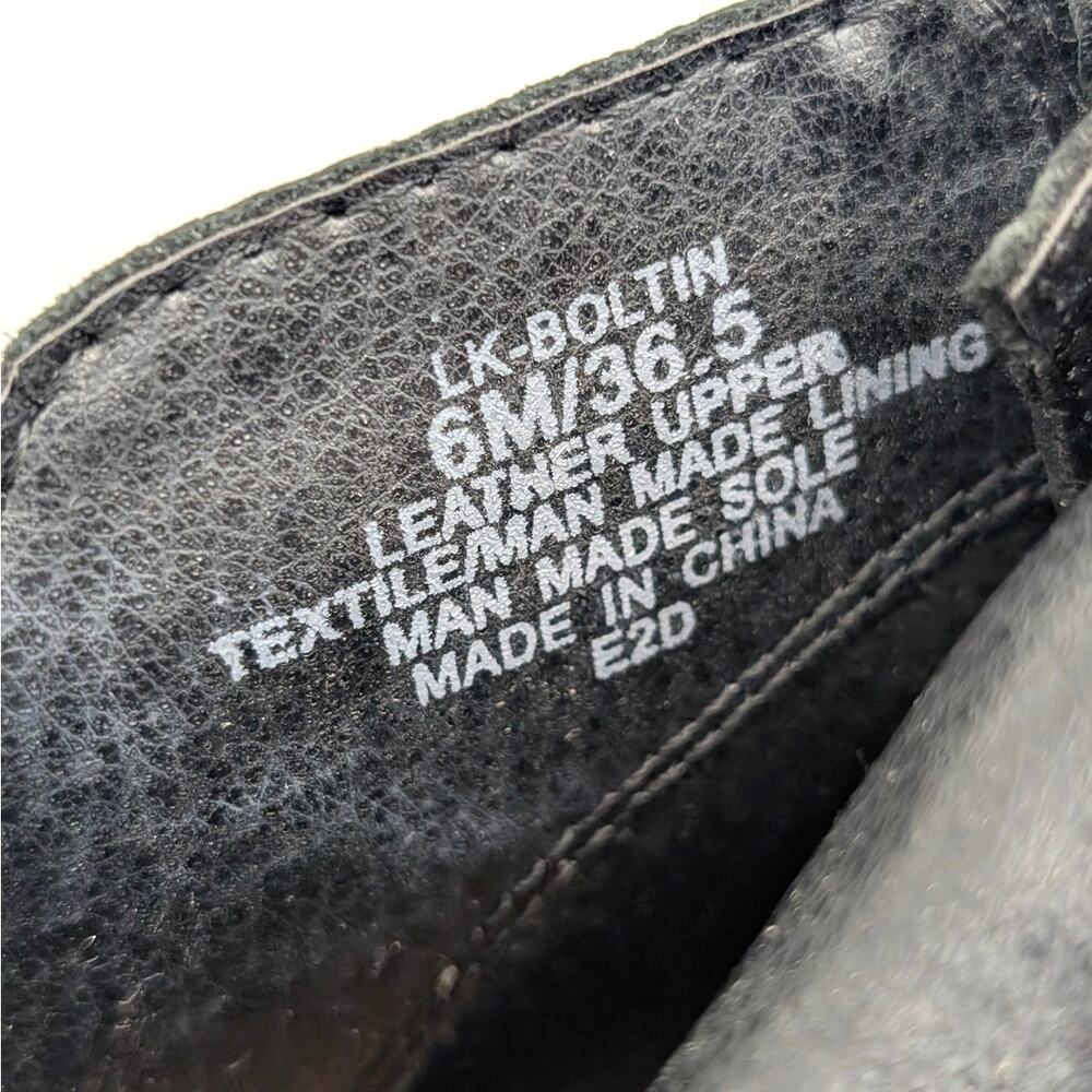 Lucky Brand Boltin Block Heel Ankle Bootie Back Zip Women's Black Sz US6M EU36.5 - Picture 5 of 11